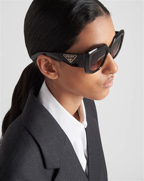 prada embellished pilot sunglasses|Blue Lenses Sunglasses With Prada Logo .